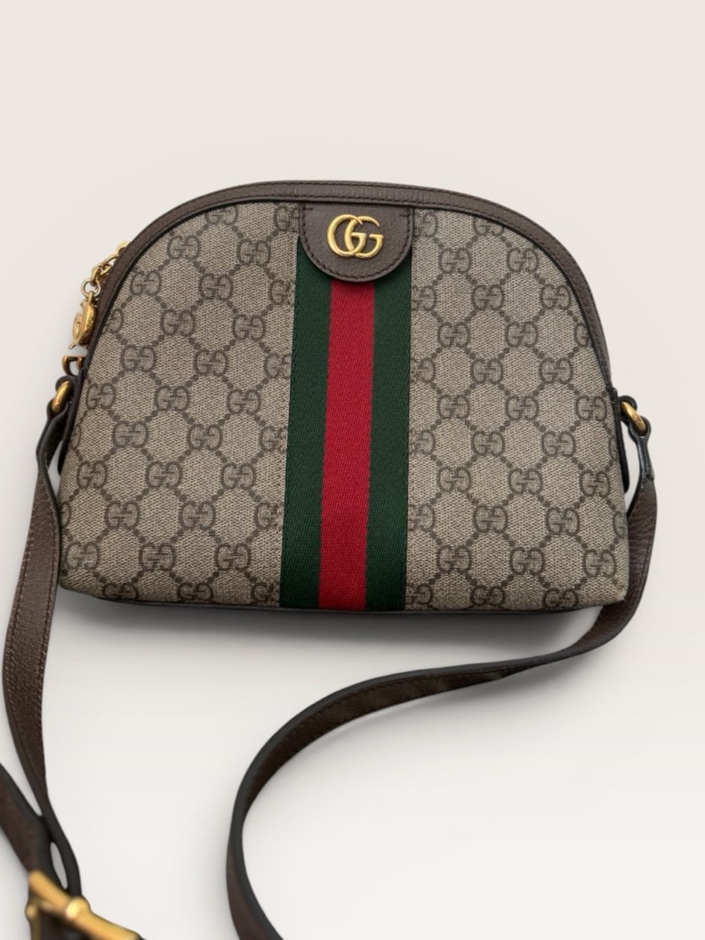 Gucci GG Supreme Canvas Crossbody Bag Web Stripe Ophidia Small Done - Picture 2 of 16